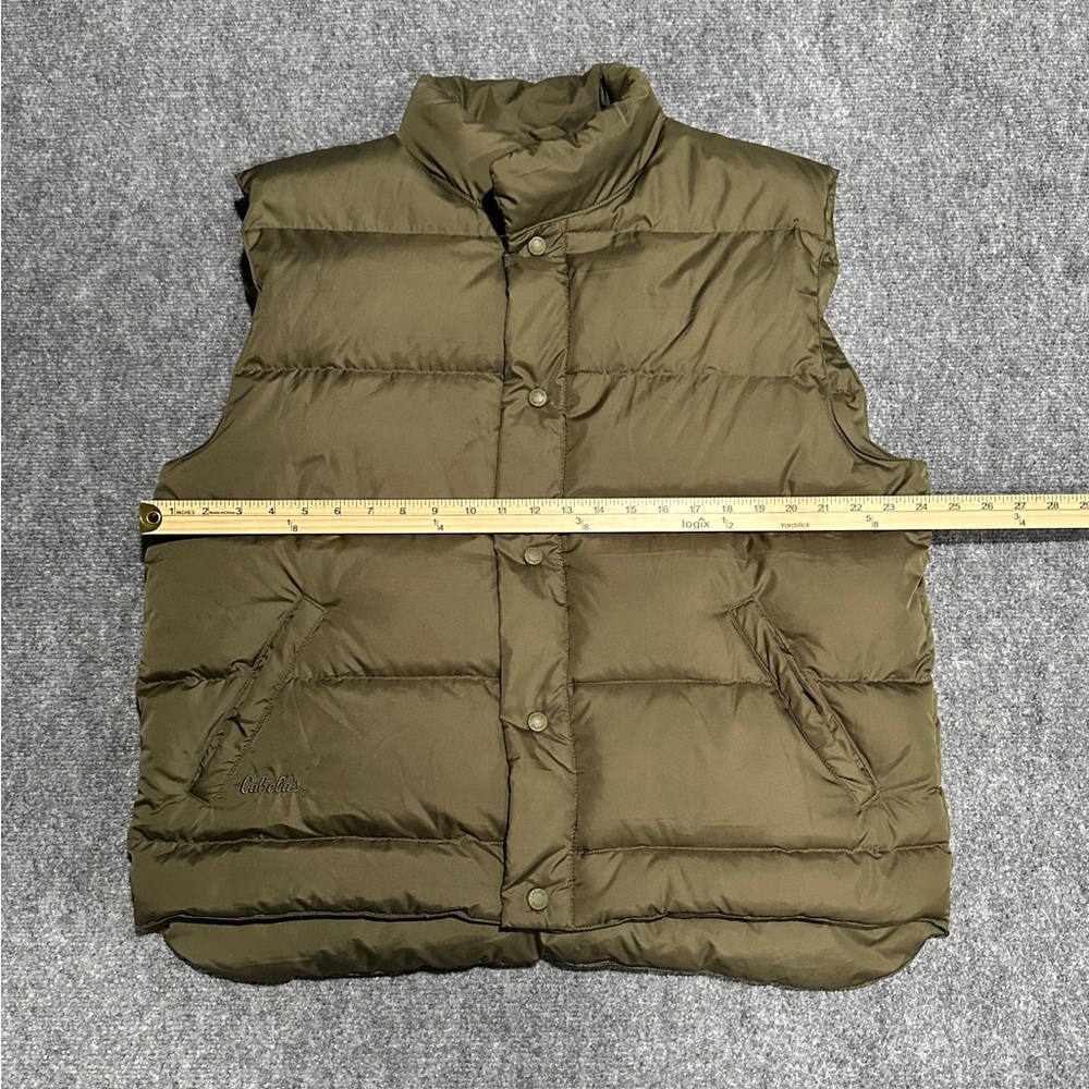 Cabela’s Premier Northern Goose Down Puffer Vest - Olive Green - Size L - Picture 8 of 9